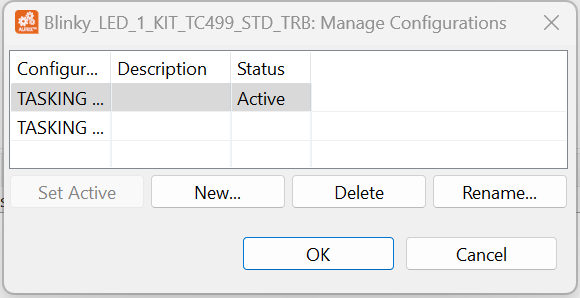 manage configuration tab