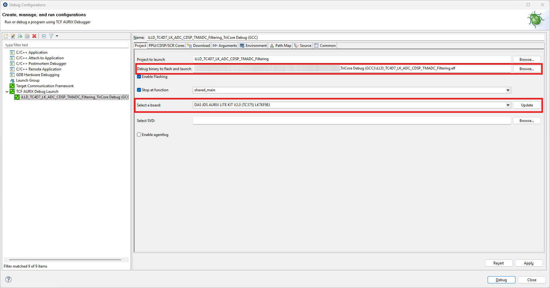 CDSP Main Tab Setup